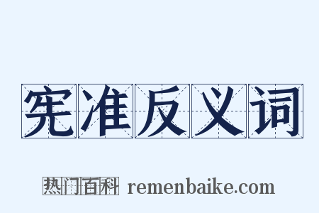 宪准反义词是什么意思的图片